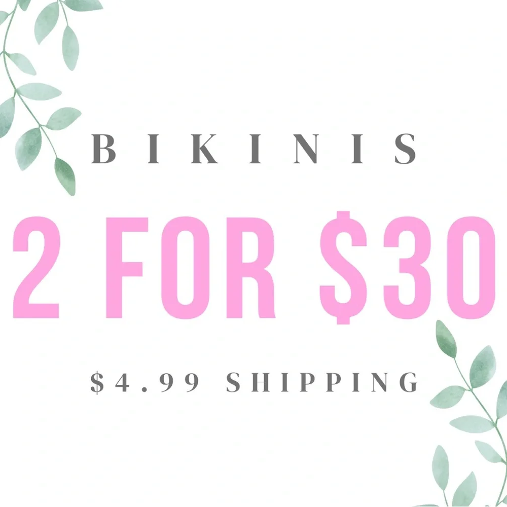 2/$30 bandeau style knot detail bikini top